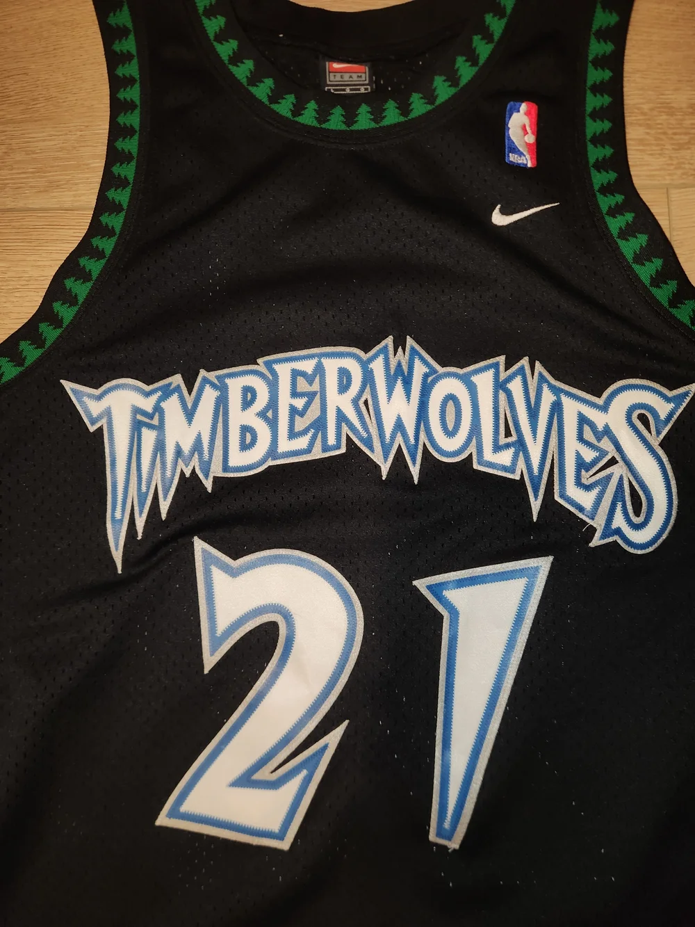 Vintage Y2K Nike NBA Kevin Garnett Minnesota Timberwolves Embroidered Men's Larg